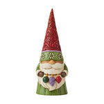 Jim Shore Heartwood Creek Christmas Gnome Holding Ornaments Figurine, 5.31 Inch