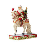Jim Shore Heartwood Creek Santa Riding Horse Seasonal Steed Figurine, 9"