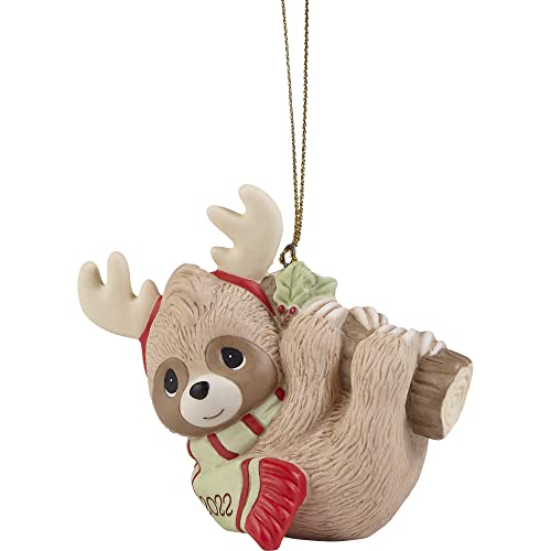 Precious Moments 221009 Slow Down for The Holidays 2022 Dated Animal Bisque Porcelain Ornament