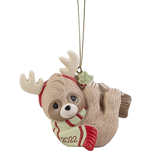 Precious Moments 221009 Slow Down for The Holidays 2022 Dated Animal Bisque Porcelain Ornament