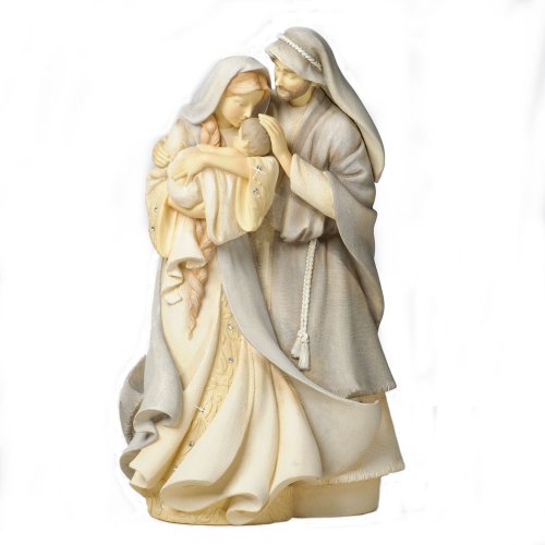 Foundations Holy Family Stone Resin Figurine, 9”