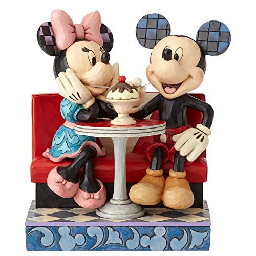 Disney Traditions by Jim Shore Mickey and Minnie Mouse Soda Shop Figurine, 6.25 Inch