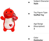 Squishmallows Valentine Squad HugMees Duster The Red Dino 10"
