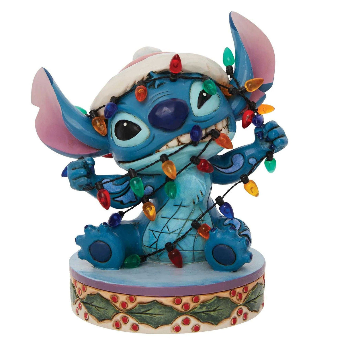 Jim Shore Disney Traditions Lilo and Stitch Wrapped in Christmas Figurine, 4.5 Inch