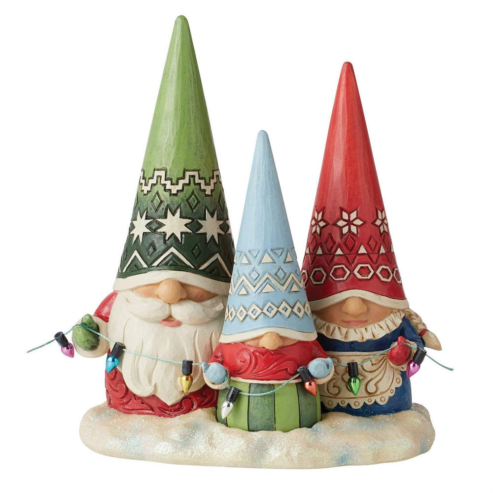 Jim Shore Heartwood Creek Christmas Gnome Family Figurine, 6.5 Inch