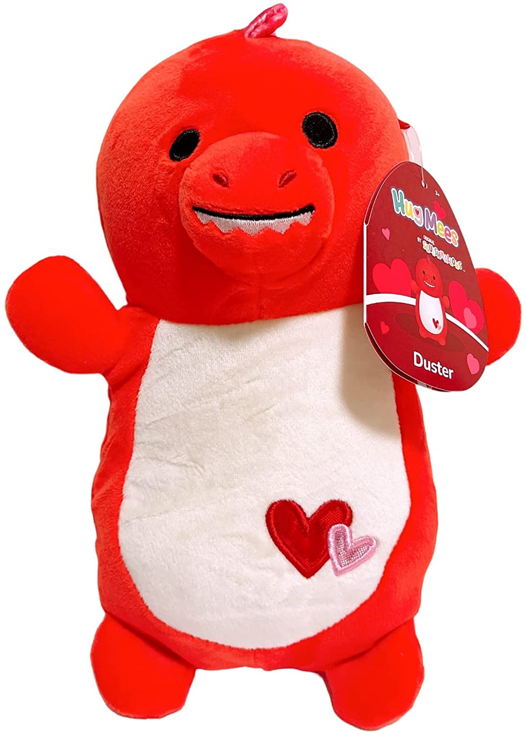 Squishmallows Valentine Squad HugMees Duster The Red Dino 10"