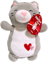 Squishmallows Valentine Squad HugMees Tally The Gray Cat 10"