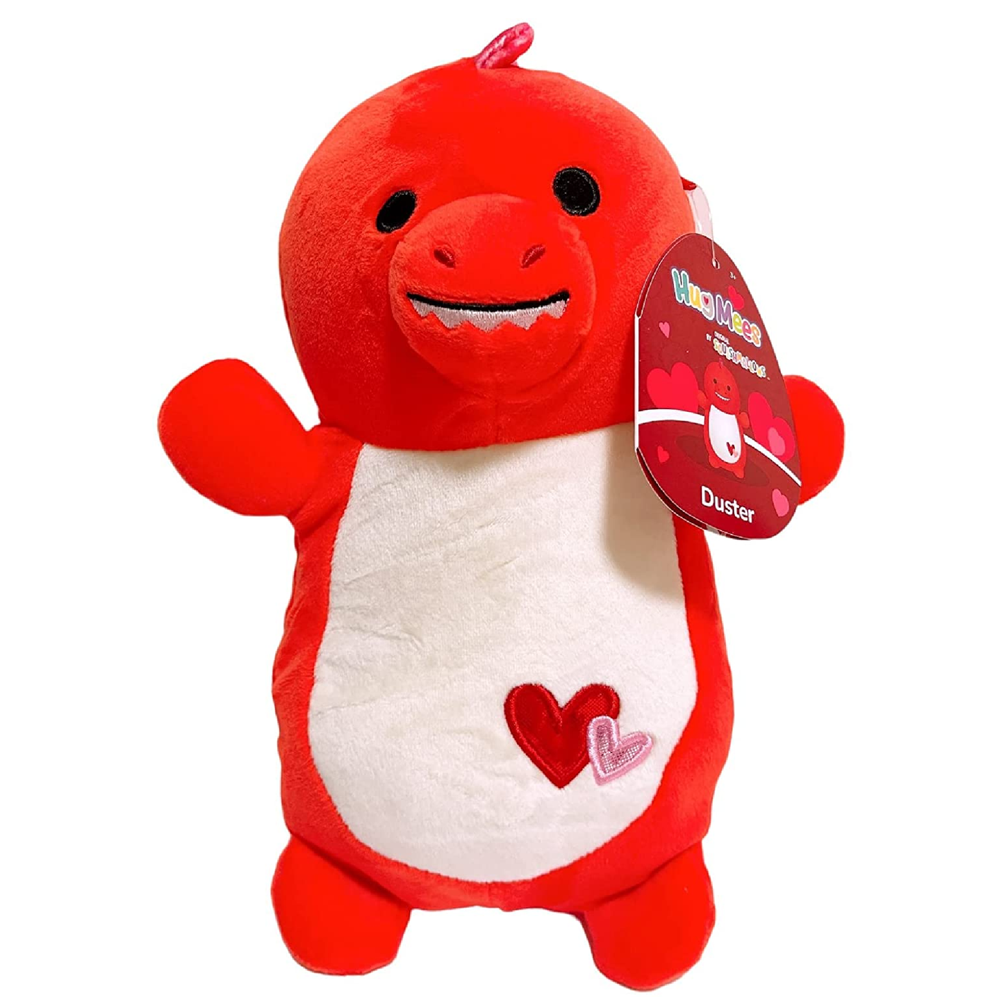Squishmallows Valentine Squad HugMees Duster The Red Dino 10"