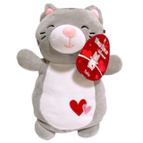 Squishmallows Valentine Squad HugMees Tally The Gray Cat 10"