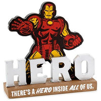 Iron Man "There's a Hero Inside All of Us" Quote Sign