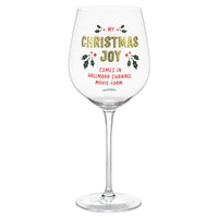 Hallmark Channel My Christmas Joy Wine Glass, 20.5 oz.
