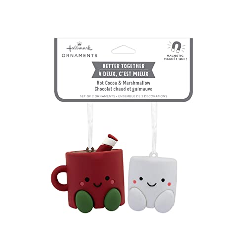 Better Together Hot Cocoa and Marshmallow Magnetic Ornaments, Set of 2