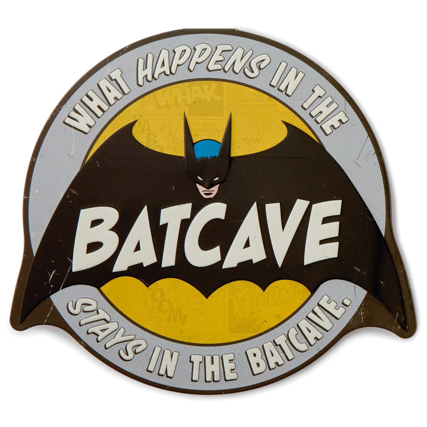 DC Comics Batcave Embossed Metal Sign