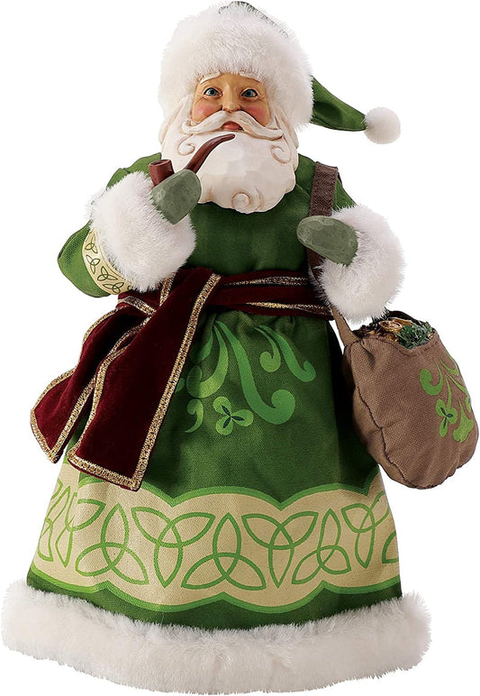 Department 56 Possible Dreams Jim Shore Irish Celtic Santa Santy Figurine, 10.5 Inch,