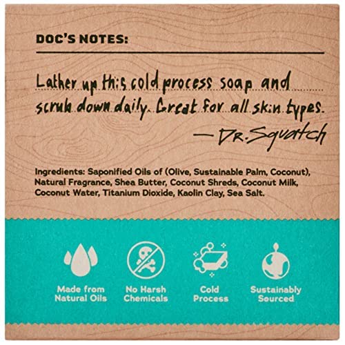 Dr. Squatch All Natural Bar Soap, Coconut Castaway