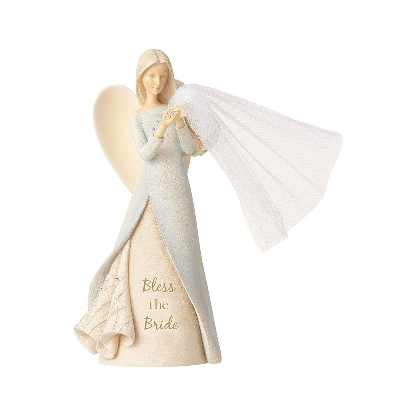 Enesco Foundations Bless The Bride Angel, 9.06" Polyresin Figurine