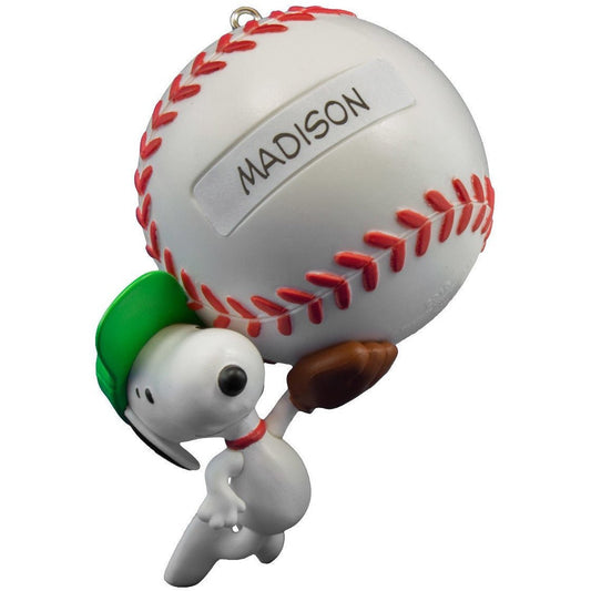 Hallmark 2016 Christmas Ornament Slugger Snoopy Baseball Ornament