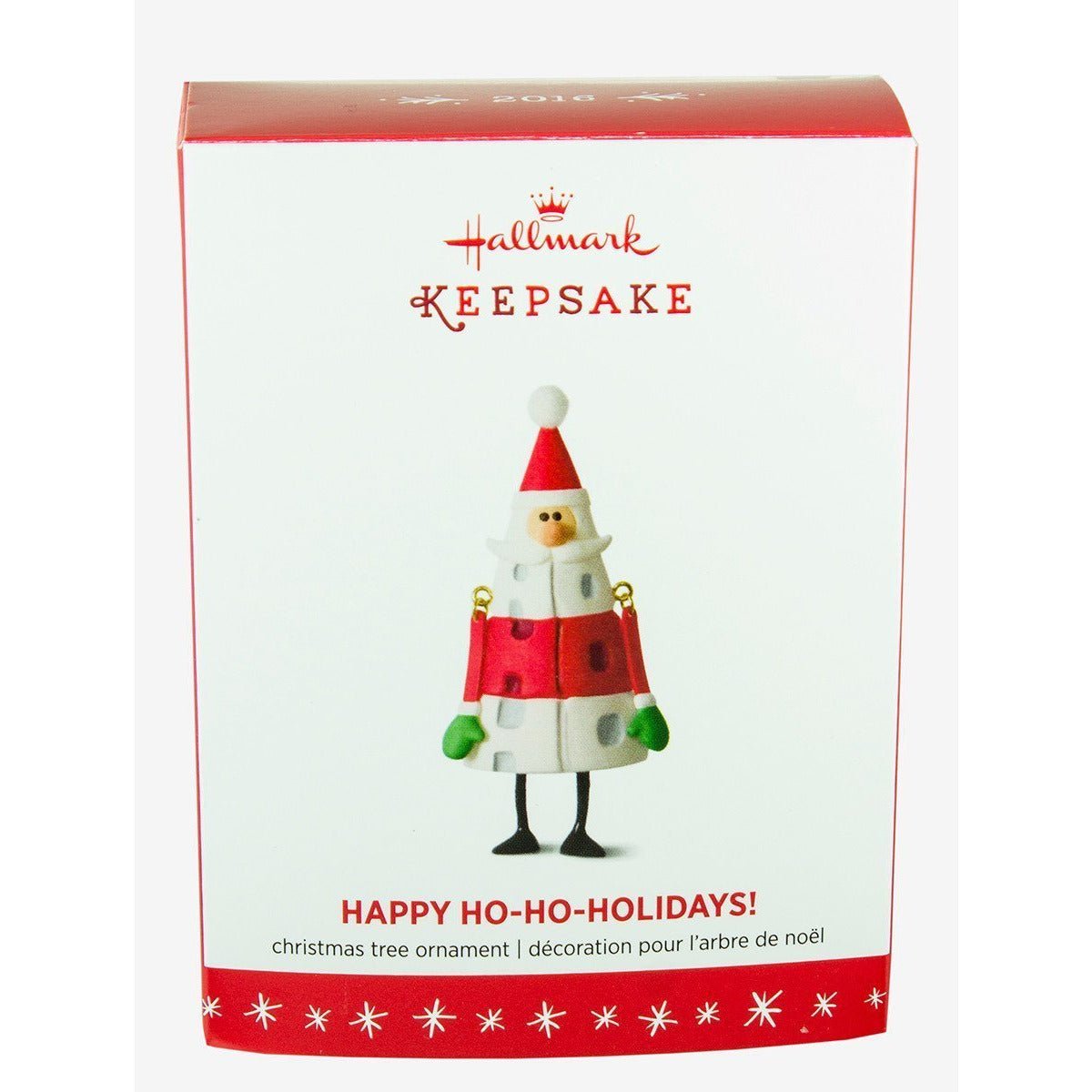 Hallmark 2016 Happy Ho - Ho - Holidays! Santa Claus Ornament
