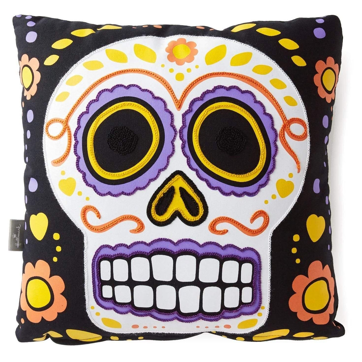 Hallmark Candy Sugar Skull Day of The Dead Pillow