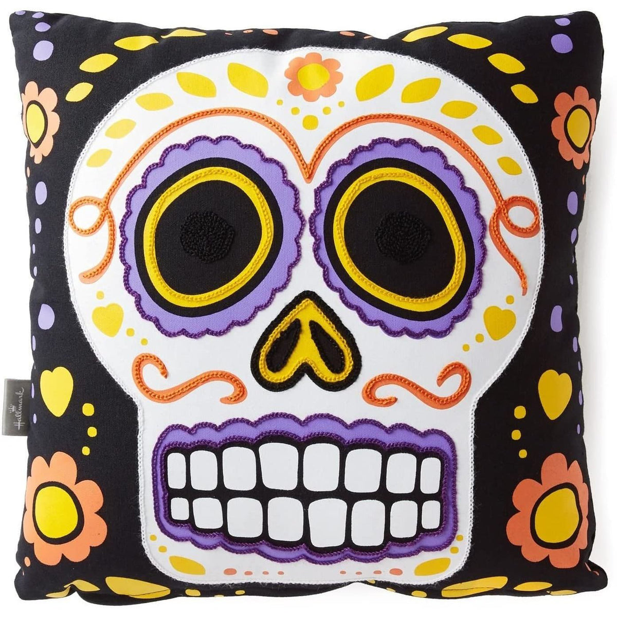 Hallmark Candy Sugar Skull Day of The Dead Pillow