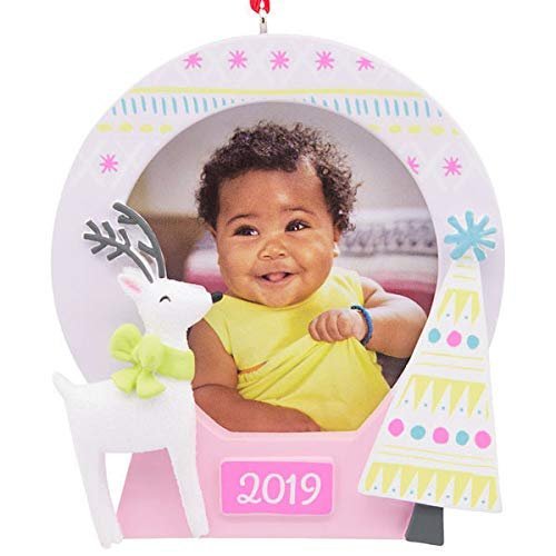 Hallmark Girl Deer Photo Holder Dated 2019 Tree Trimmer Ornament