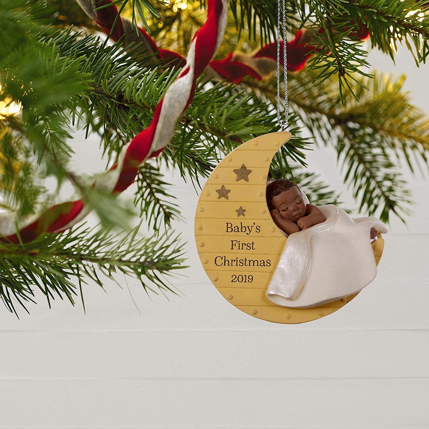 Hallmark Keepsake 2019 Year Dated Baby My First Christmas Jack - in - The - Box Bear Ornament