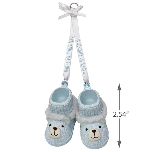 Hallmark Keepsake 2019 Year Dated Baby My First Christmas Jack-in-The-Box Bear Ornament