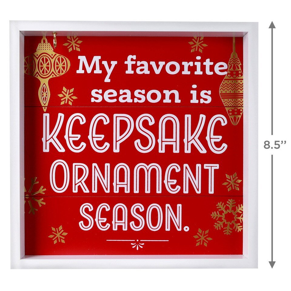 Hallmark Keepsake Ornament Season Wood Quote Sign, 8.5x8.5
