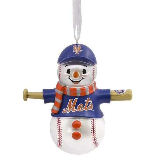 Hallmark MLB New York Mets Baseball Snowman Ornament