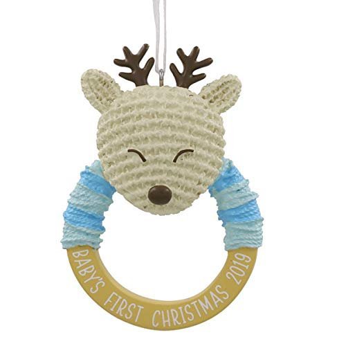HMK Hallmark Baby Boy's First Christmas Dated 2019 Tree Trimmer Ornament