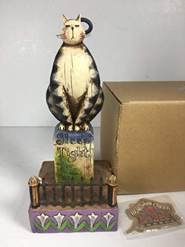 Jim Shore - Heartwood Creek - Cat on Tomb Stone by Enesco - 118101