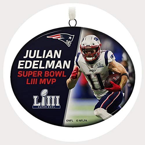 Julian Edelman Super Bowl LIII MVP New England Patriots Ceramic Ornament