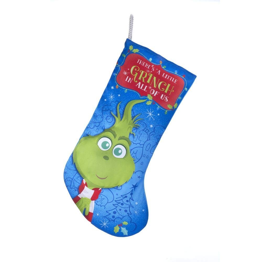 Kurt Adler Dr Seuss How The Grinch Stole Christmas 19" Holiday Stocking