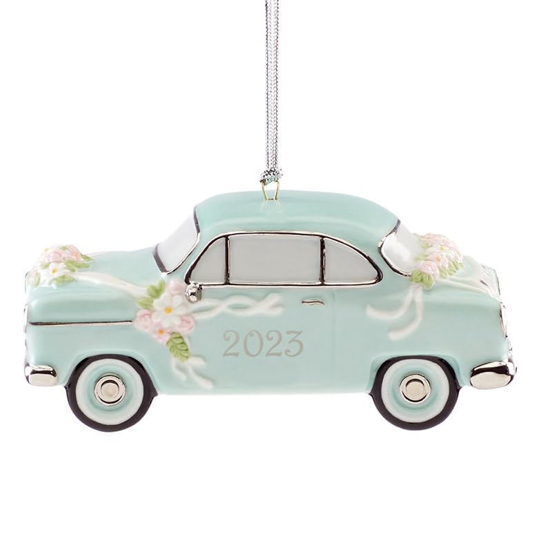 Lenox 2023 Just Married Vintage Car Ornament