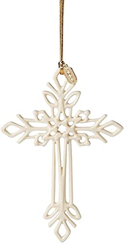 Lenox 2023 Snow Fantasies Cross Ornament