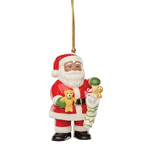 Lenox African American Santa & Stocking Ornament