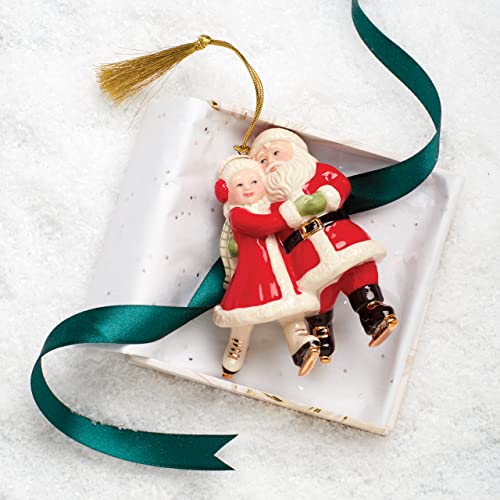 Lenox Ice Skating Santa and Mrs. Claus Ornament