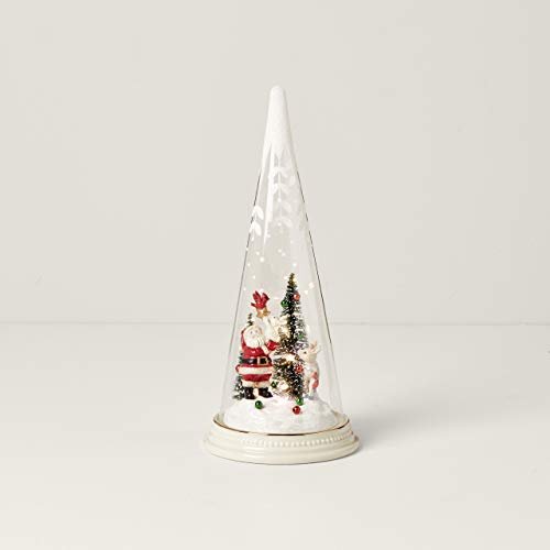Lenox Merry & Magic Light - Up Santa & Friends Glass Cone, 1.35 LB, Multi