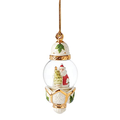 Lenox Santa Globe Ornament, 0.25, Ivory