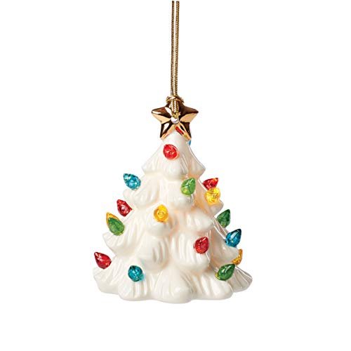 Lenox Treasured Traditions Light - Up Tree Ornament, 0.40, Ivory