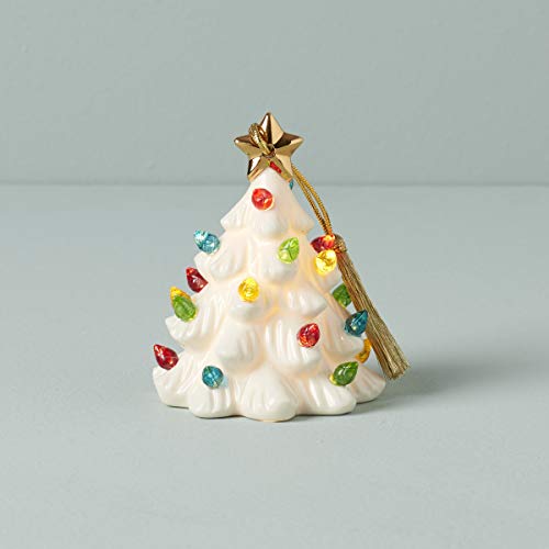Lenox Treasured Traditions Light - Up Tree Ornament, 0.40, Ivory