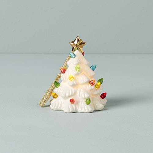 Lenox Treasured Traditions Light - Up Tree Ornament, 0.40, Ivory
