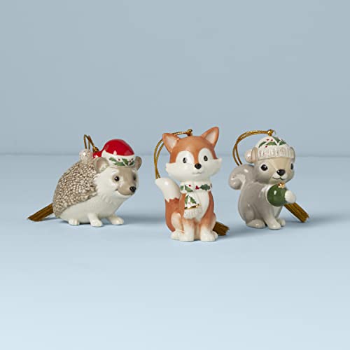 Lenox Woodland Friends Ornament, S/3, 0.71, Multi, 3 Pieces