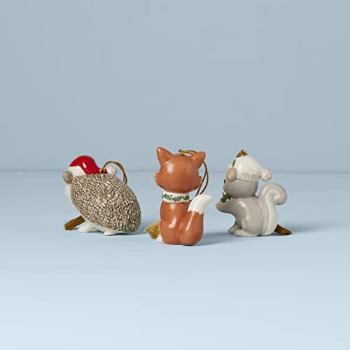 Lenox Woodland Friends Ornament, S/3, 0.71, Multi, 3 Pieces