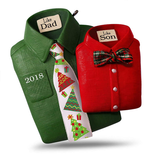 Like Dad, Like Son Shirts and Ties, 2018 Keepsake Ornament