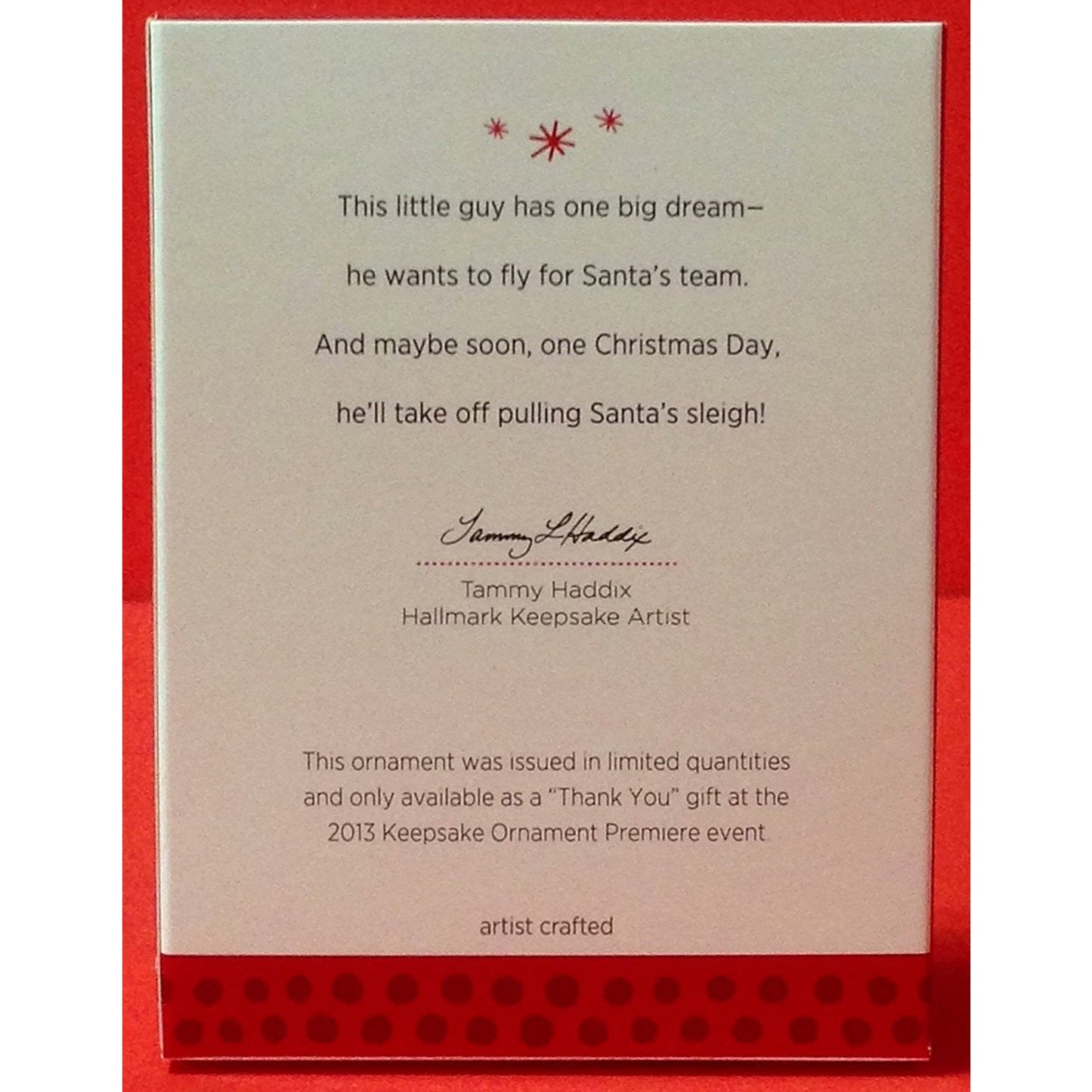 Little Reindeer 2013 Hallmark Ornament