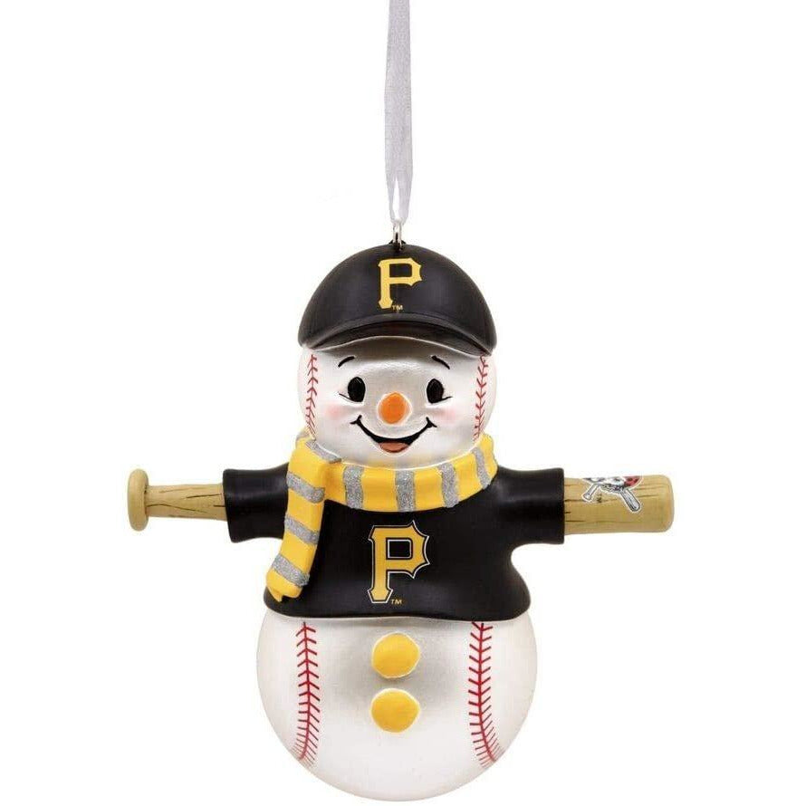 Hallmark MLB Pittsburgh Pirates Baseball Snowman Ornament