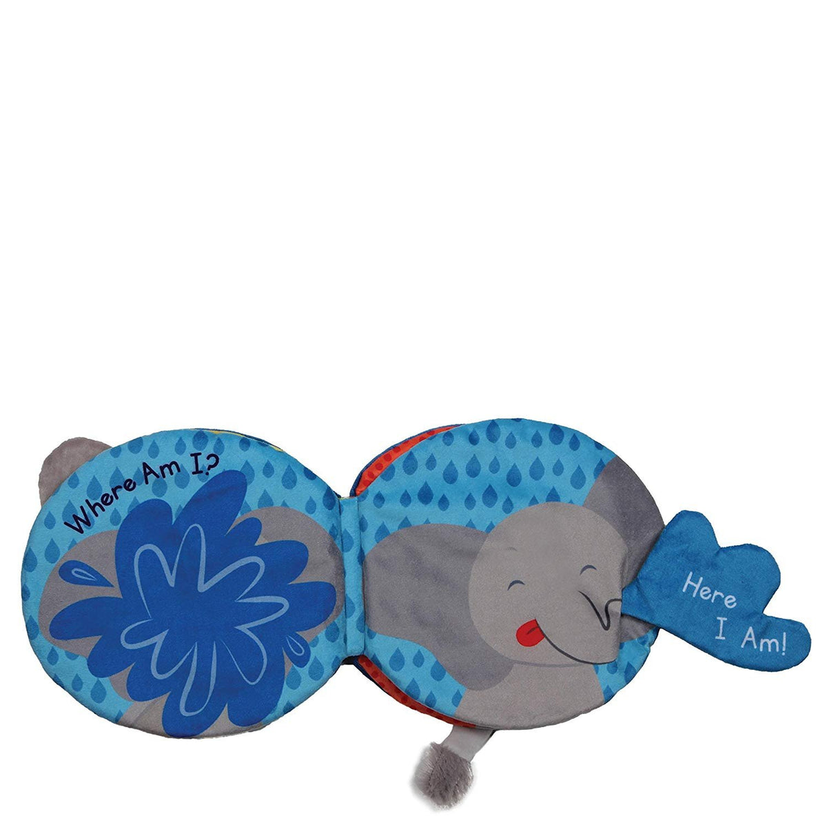 Baby GUND Flora Bunny Soft Plush Activity Book 8", Multicolor
