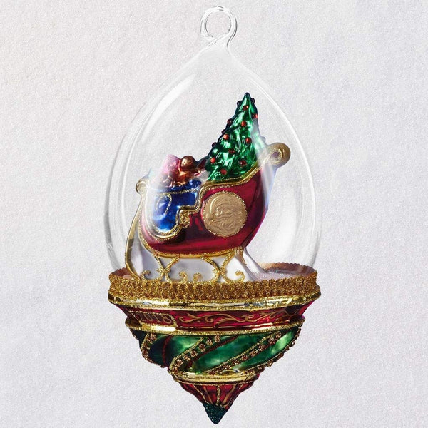 HMK Heritage Collection Ornament - Santa's Sleigh Dome