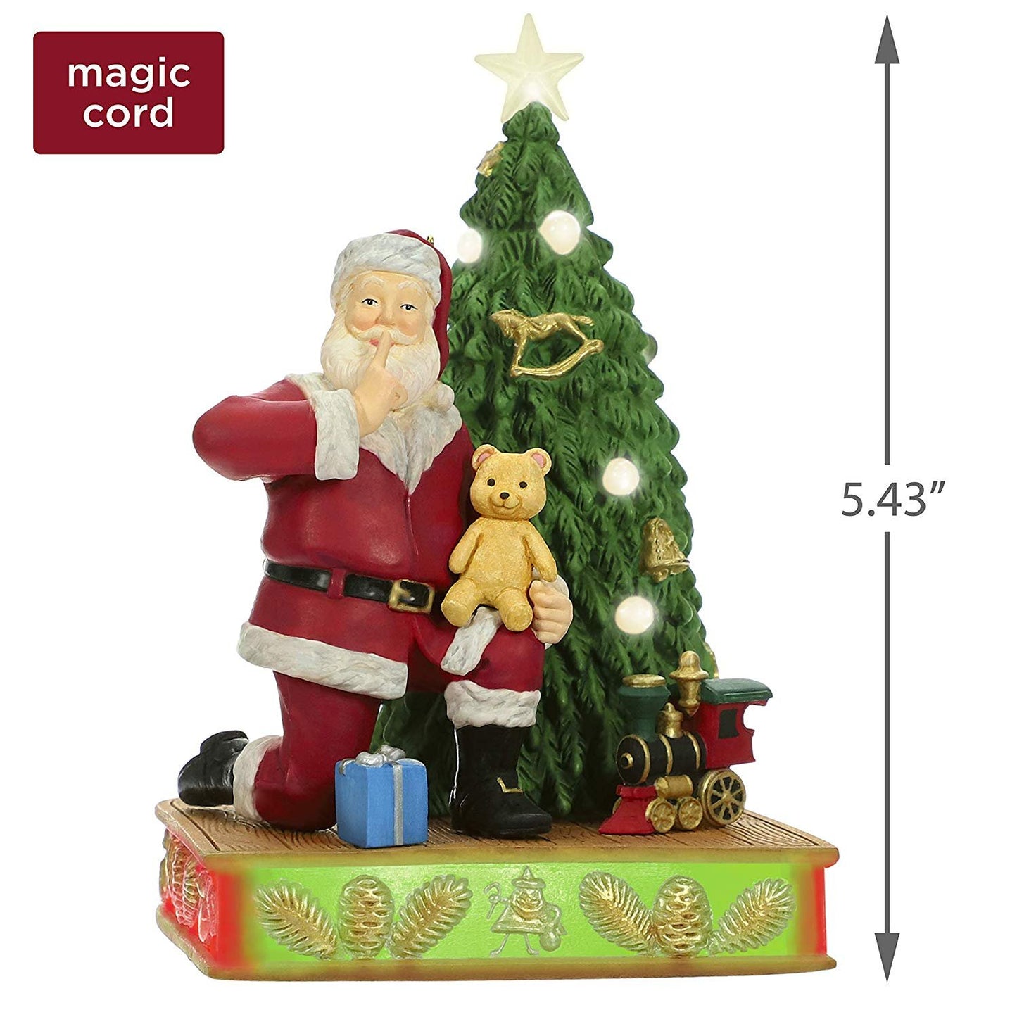 Hallmark Keepsake Ornament 2019 Year Dated Once Upon Santa Claus with Toys Musical with Light (Plays O Christmas Tree Song), Oh